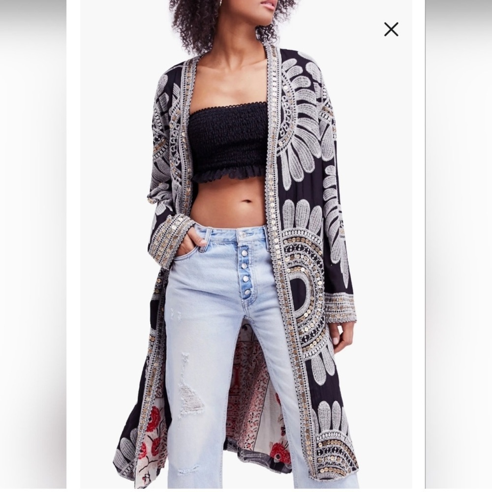Free People Lisbon Boho Gypsy Kimono Duster - Picture 4 of 11